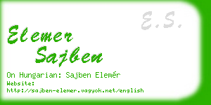 elemer sajben business card